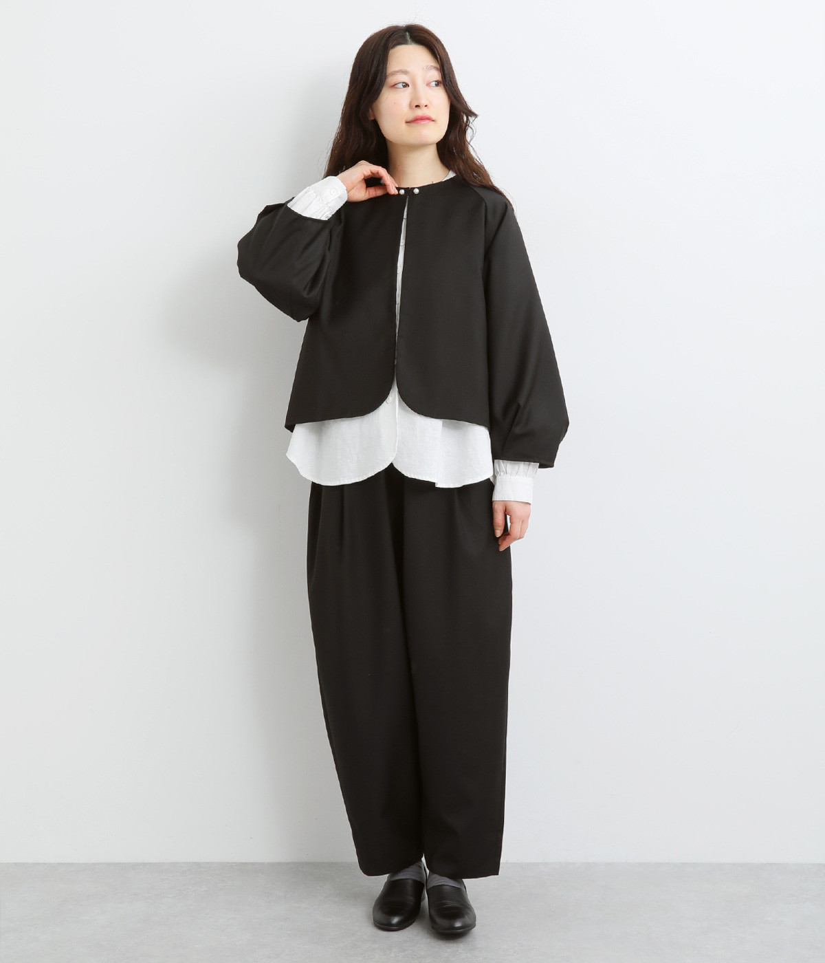 コラボ｜ラウンドネスジャケット×ラウンドネスパンツセット(ブラック-ONESIZE-【コラボ】)