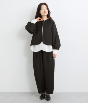 コラボ｜ラウンドネスジャケット×ラウンドネスパンツセット(ブラック-ONESIZE-【コラボ】)