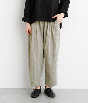 オーガニックコットン リラックスパンツ(ブラック-ONESIZE)