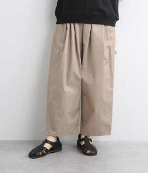 コットンツイル ペインタークロップドパンツ(ベージュ-ONESIZE)