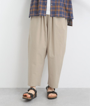 【made in japan】コットンリネン ラクチンパンツ(ベージュ-ONESIZE)