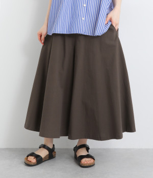 【made in japan】コットンリネン スカートミエパンツ(ブラウン-ONESIZE)