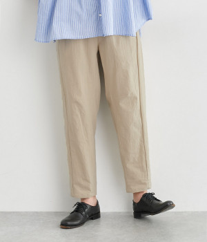 【made in japan】コットンホソミエテーパードパンツ(ベージュ-ONESIZE)