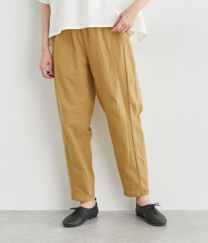 【made in japan】コットンホソミエテーパードパンツ(カラシ-ONESIZE)