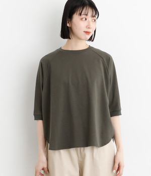 コットン ラグランゆったりプルオーバー(チャコール-ONESIZE)