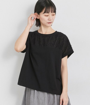 フェザーシフォン切替プルオーバー(ブラック-ONESIZE)