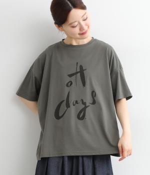 ソフト天竺 【oH days】プリントTシャツ(チャコール-ONESIZE)