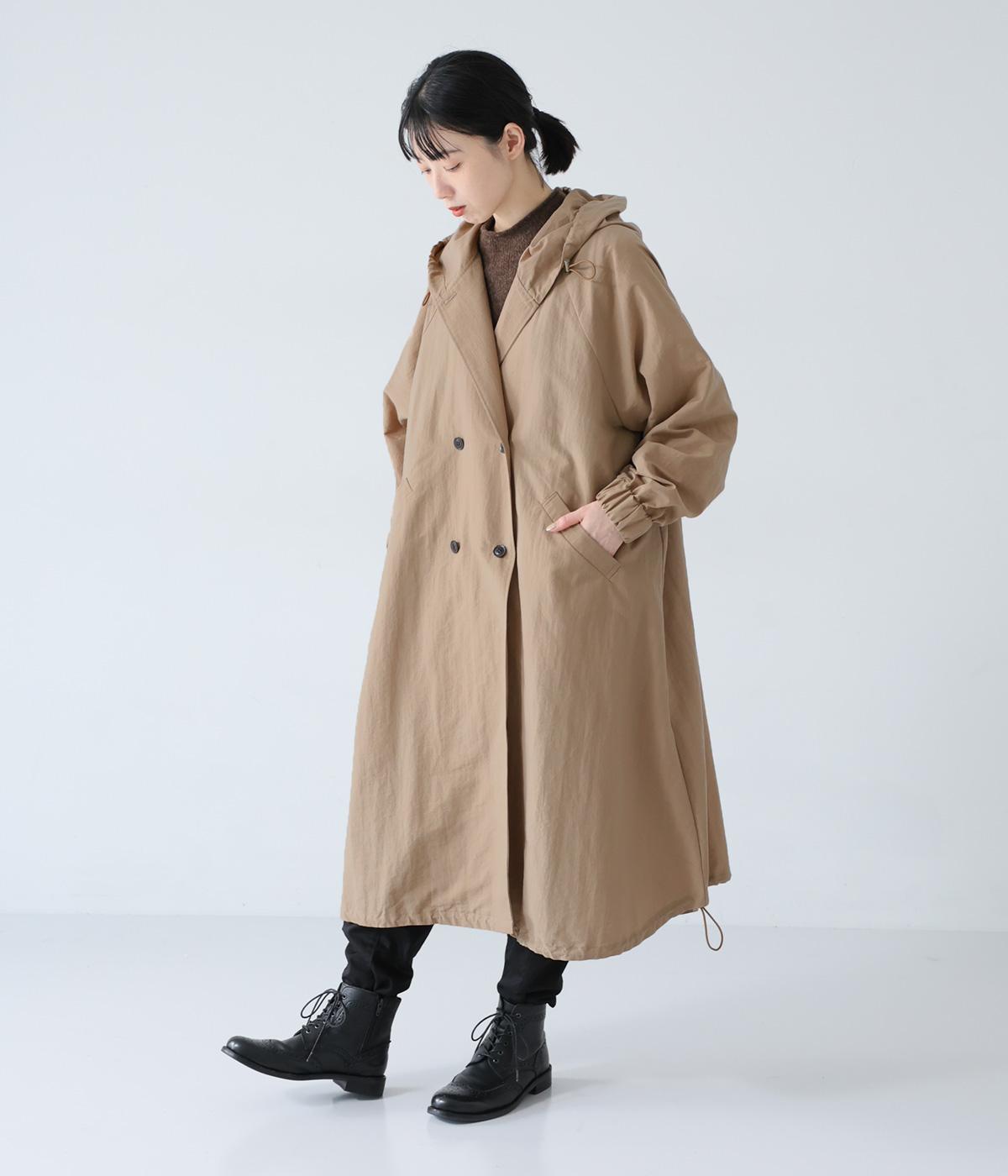 スタナータッサーフードクラッシックコート(ベージュ-F)