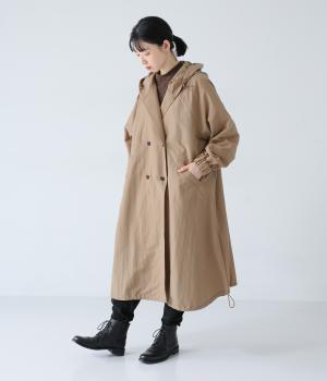 スタナータッサーフードクラッシックコート(ベージュ-F)