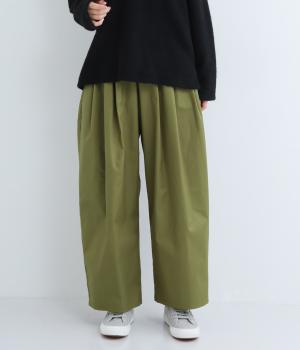 コットンツイルラスターエアーフローオーバルパンツ(カーキ-F)