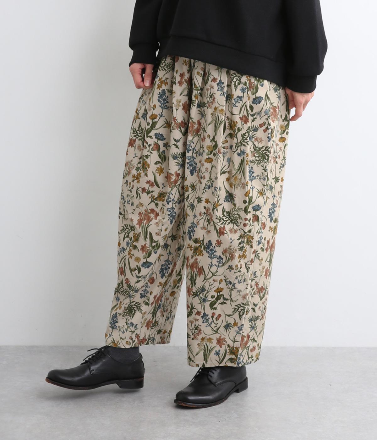 コール天フローラルコーデュロイオーバルパンツ(オフホワイト-F)