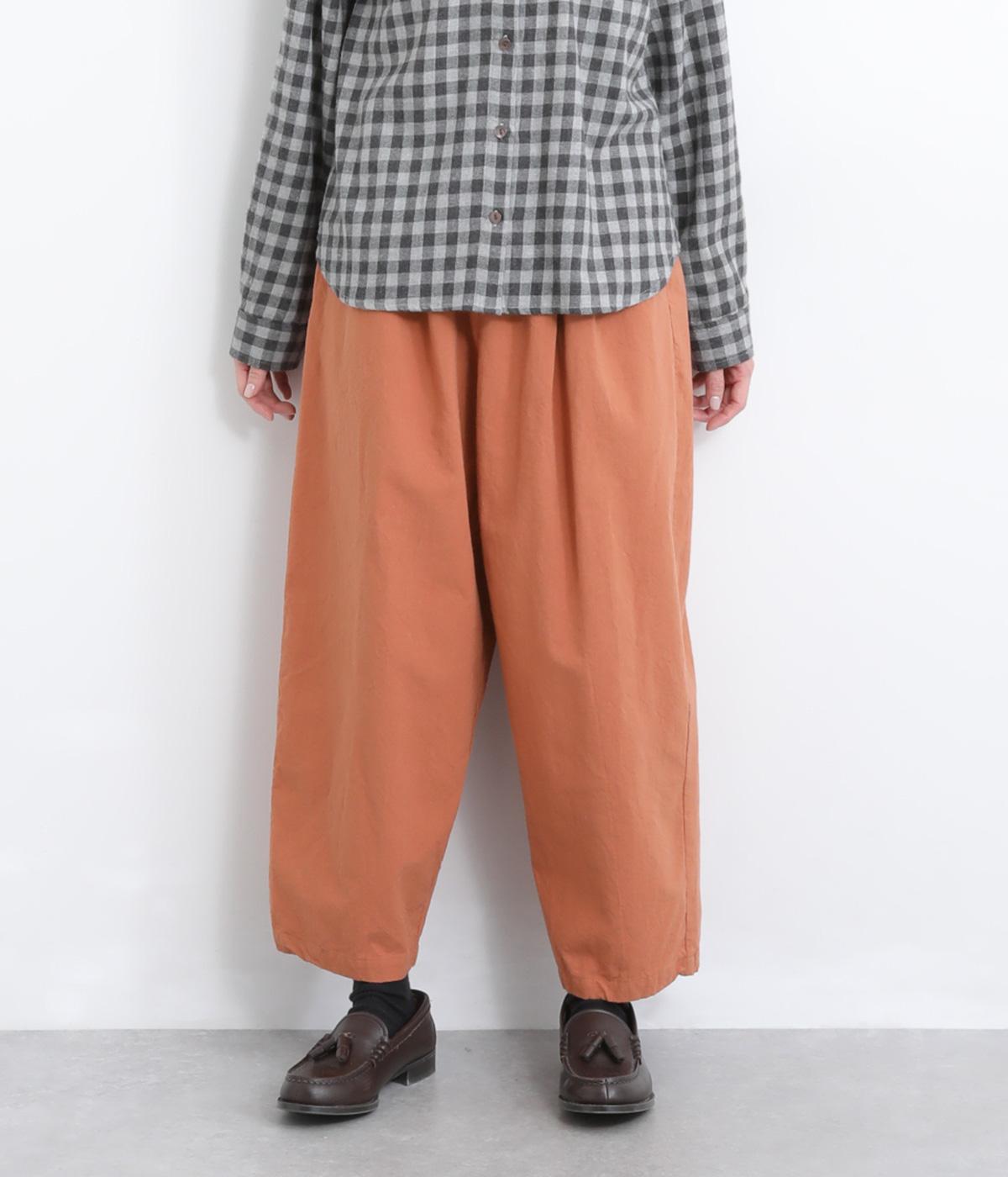 コットンコージーライトクロスリラックステーパードパンツ(オレンジ-F)