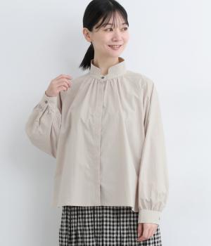 レイヤースタンドネックシャツ(ライトグレー-F)