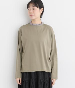 シフォンフリルプルオーバー(ダークグレイ-F)