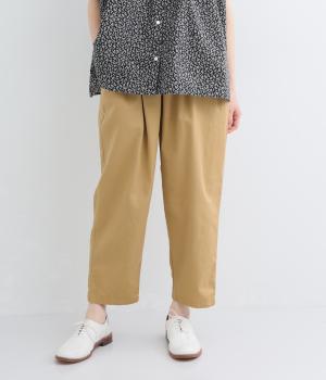 コットンツイルイージーパンツ(キャメル-F)