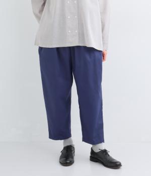 コットンツイルイージーパンツ(ブルー-F)