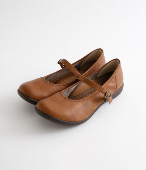 ルーペインソールストラップシューズ(キャメル-L)