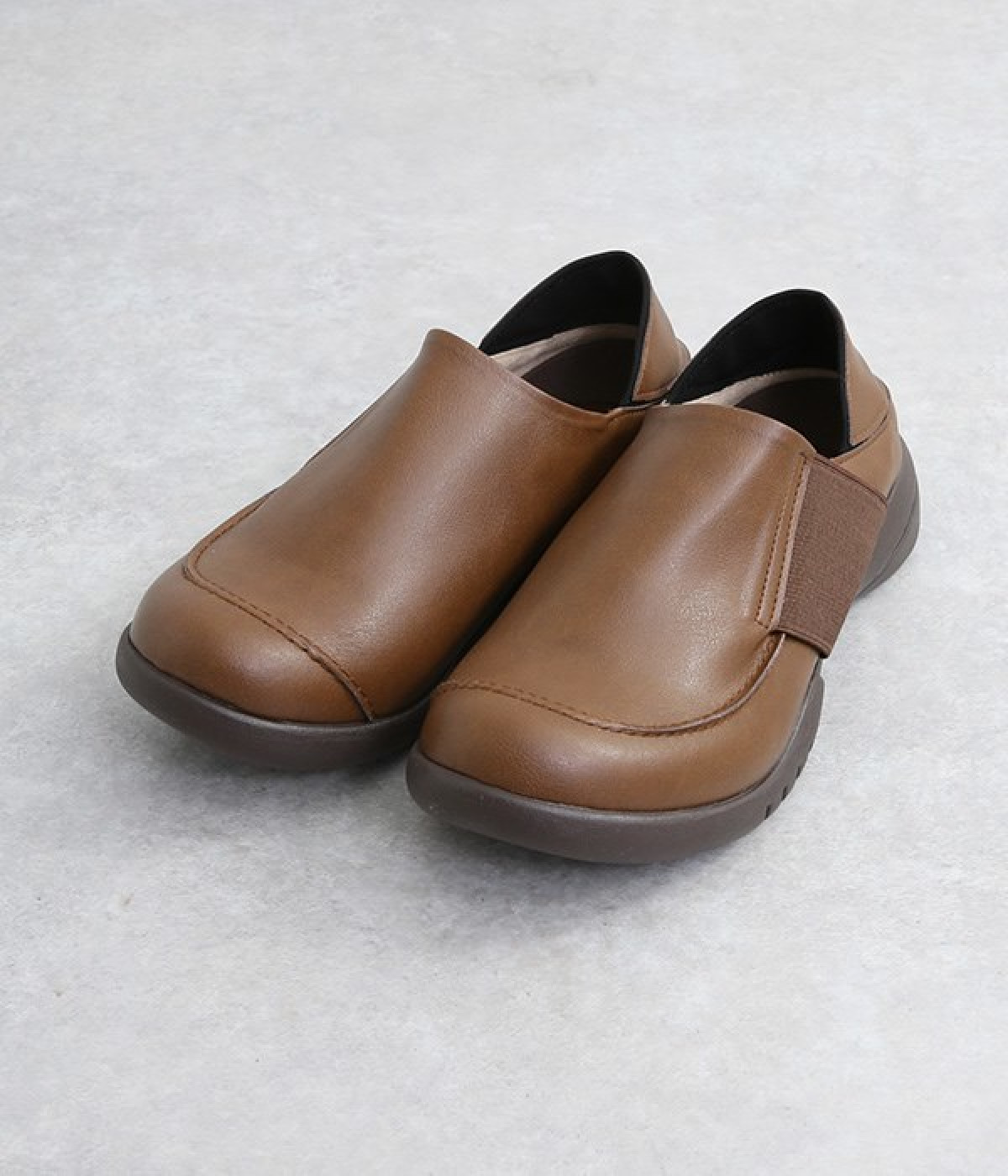 サイドゴム2WAYスリッポン(ブラウン-S)