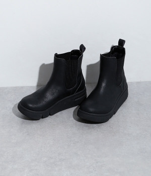 晴雨兼用サイドゴアブーツ(ブラック-M)