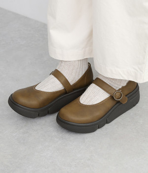 ストラップシューズ　TPRインソール(ダークオリーブ-L)