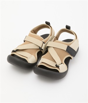 グミインソール　メッシュサンダル(ベージュ-S)