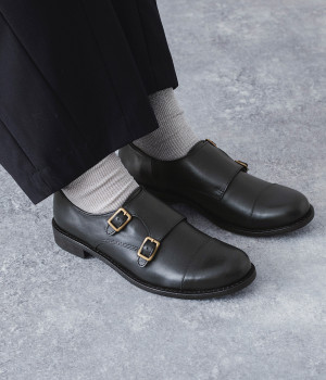 ダブルモンクシューズ