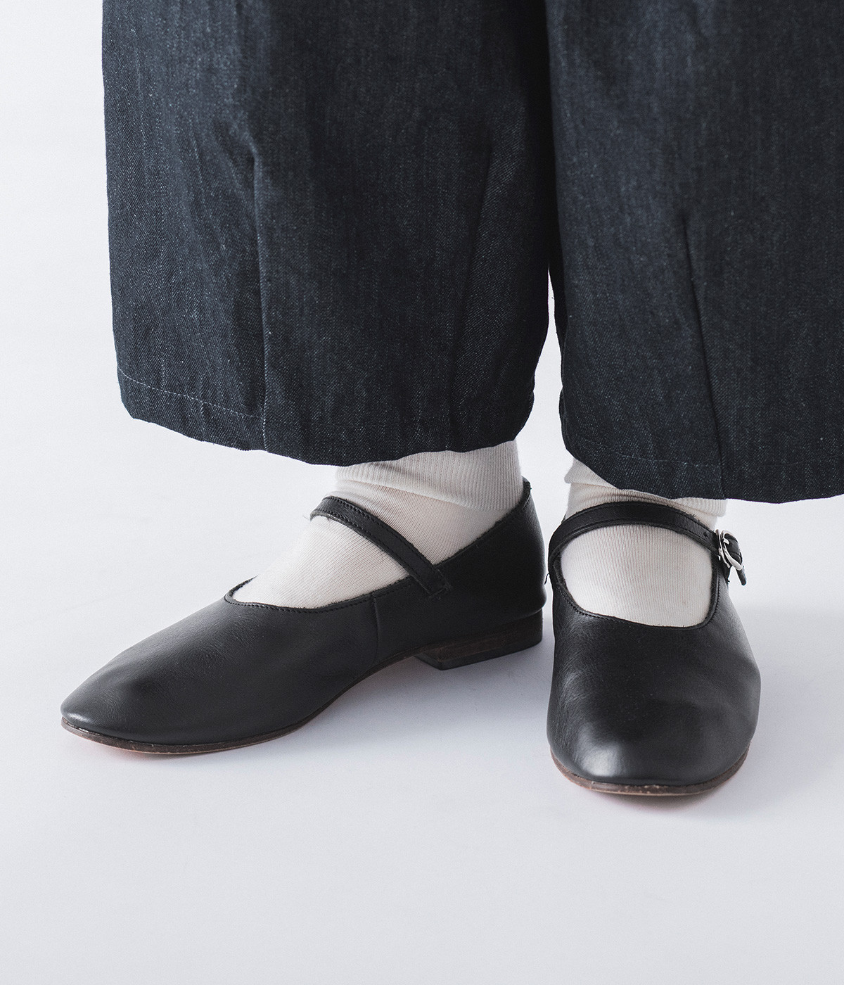 ストラップシューズ(ブラック-36)