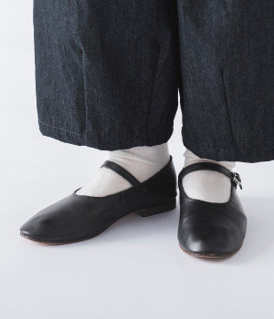 ストラップシューズ(ブラック-38)