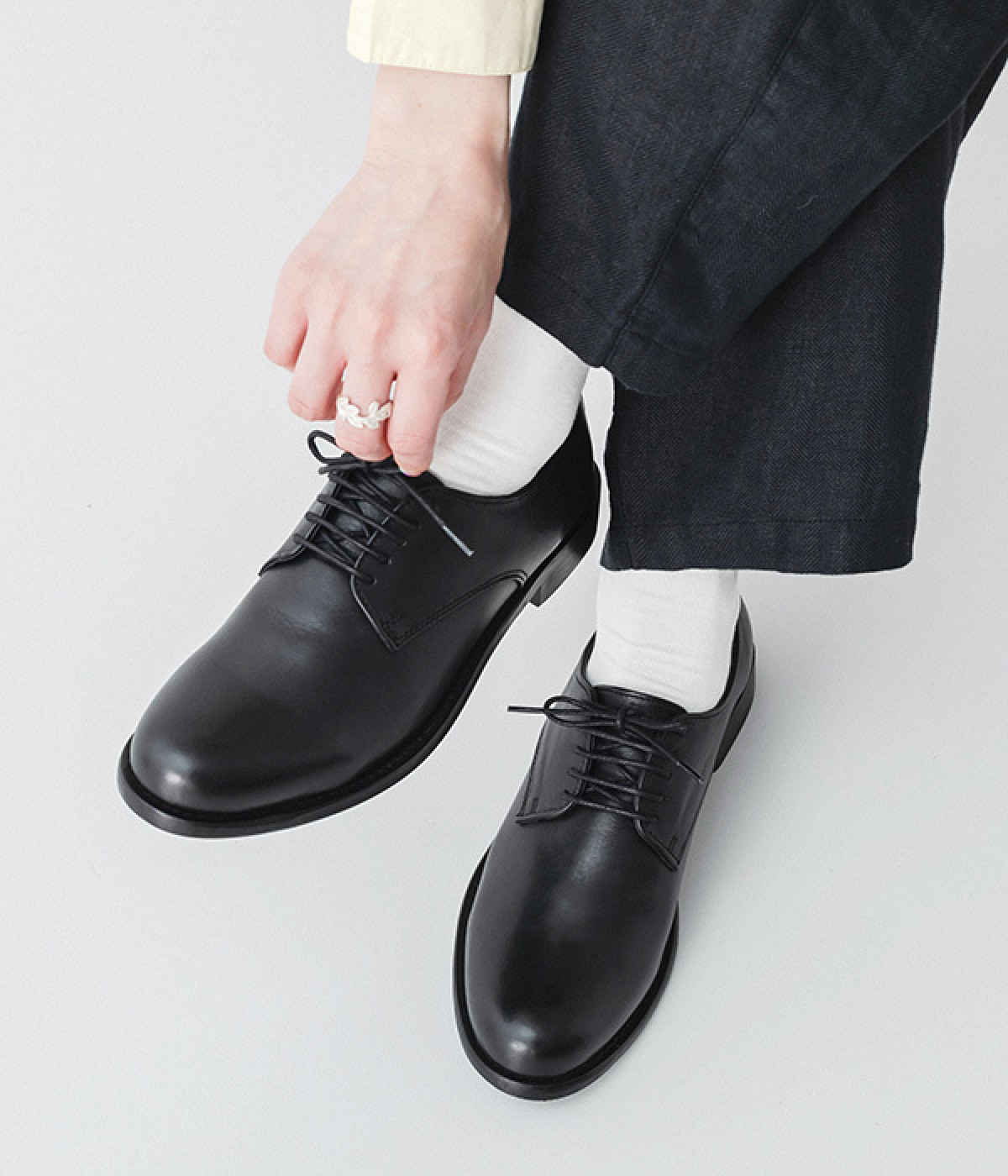 一部別注｜プレーントゥシューズ(ブラック-36)