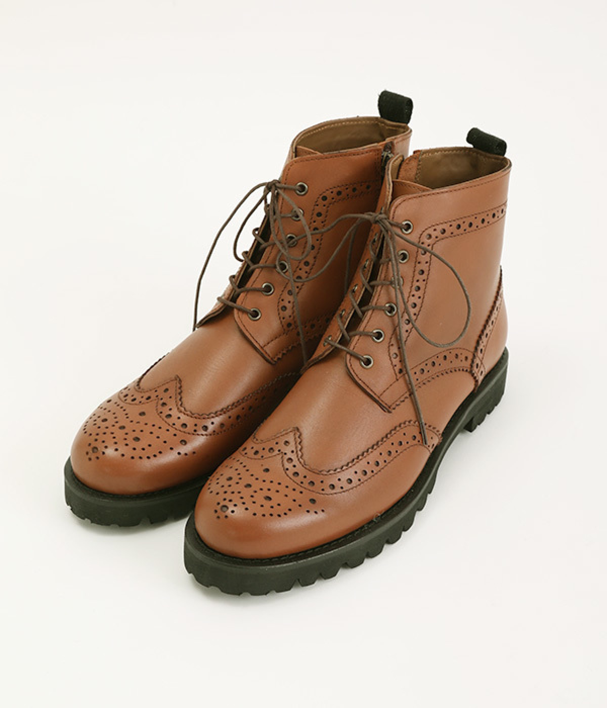 ウィングチップブーツ(ブラウン-36)