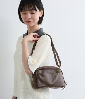 レザーミニショルダー(ダークブラウン-F)