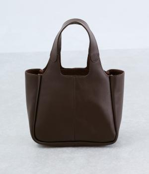 レザーミニトート(ダークブラウン-F)