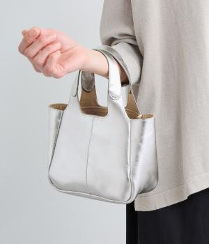 レザーミニトート(シルバー-F)