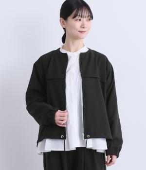 トロワッシャージップアップジャケット(ブラック-F)