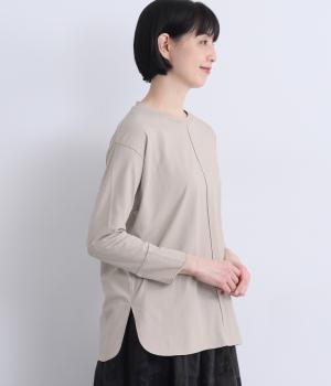 コットン天竺　メロウプルオーバー(グレージュ-F)