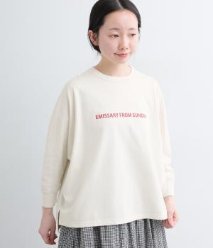 コットンドルマンスリーブプリントプルオーバー(ミスト-F)