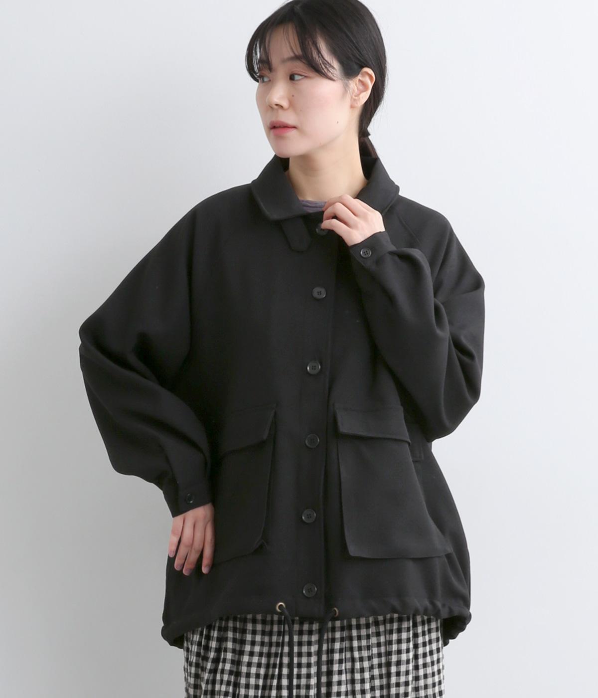 エステルサージネックベストジャケット(ブラック-F)