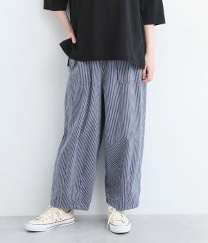 コットン8オンスヒッコリーベイカーイージーパンツ(ネイビー-ONESIZE)