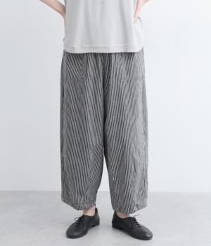 コットン8オンスヒッコリーベイカーイージーパンツ(ブラック-ONESIZE)