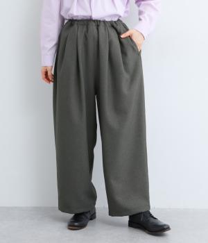 エステルサージツータックイージーパンツ(チャコール-F)