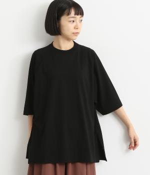 コットン度詰天竺ストレートラグランプルオーバー(ブラック-ONESIZE)