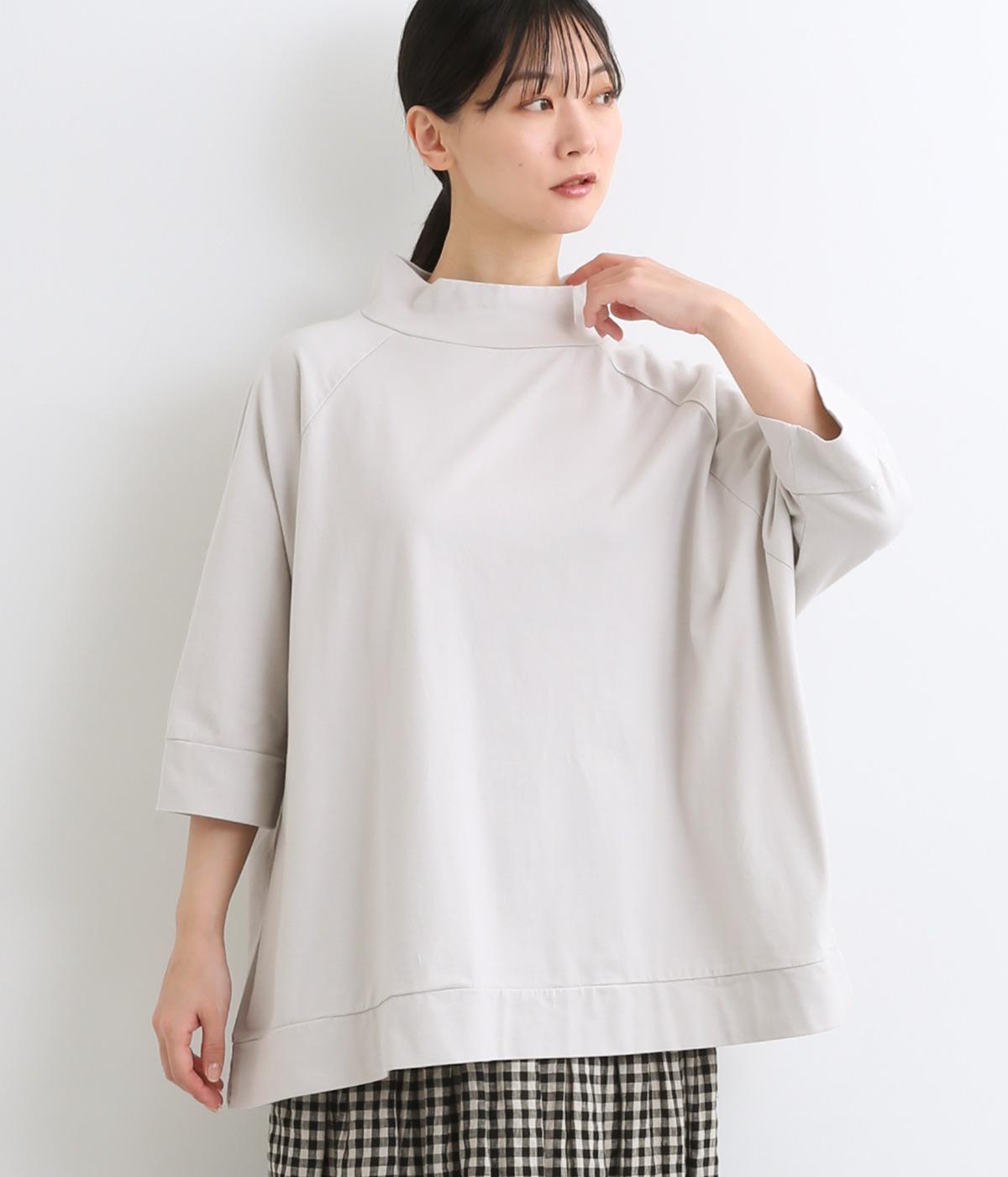 コットンフレーバー天竺ラグランスリーブプルオーバー(グレージュ-F)