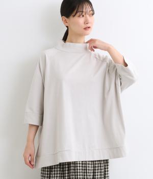 コットンフレーバー天竺ラグランスリーブプルオーバー(グレージュ-F)