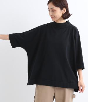 コットンフレーバー天竺ラグランスリーブプルオーバー(ブラック-F)