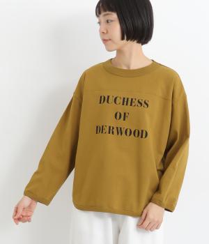 コットンアメリカンドライ天竺ⅡヘムラウンドプリントTee(マスタード-F)