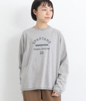 コットン天竺フロントプリントプルオーバー