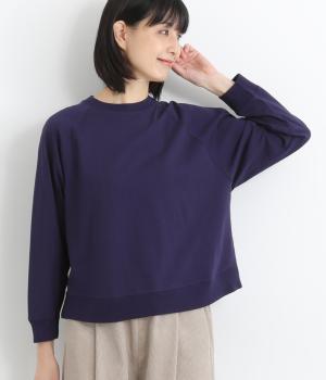 コットンアメリカンドライ天竺ラグランプルオーバー(ネイビー-F)