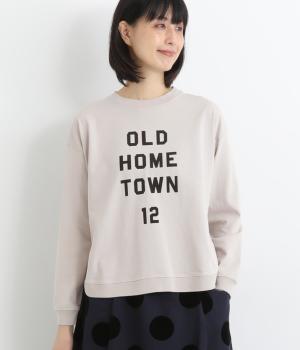 コットンアメリカンドライ天竺Ⅱ長袖プリントプルオーバー(グレージュ-F)