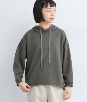 マスタリーコットンダブルエアータックプルオーバーパーカー(チャコール-F)