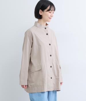 オーガニックダンプ近江晒加工　スタンドカラージャケット